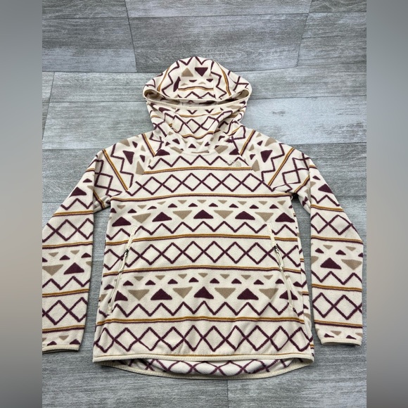 The North Face Fleece Hoodie Womens Small Aztec Cowl Neck Pullover Southwest - Picture 1 of 16